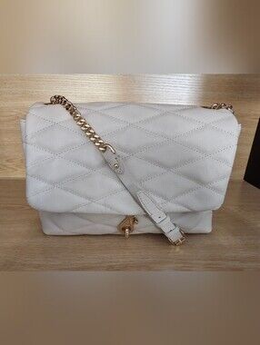 Rebecca Minkoff Edie Medium Diamond quilted Leather convertible shoulder bag.